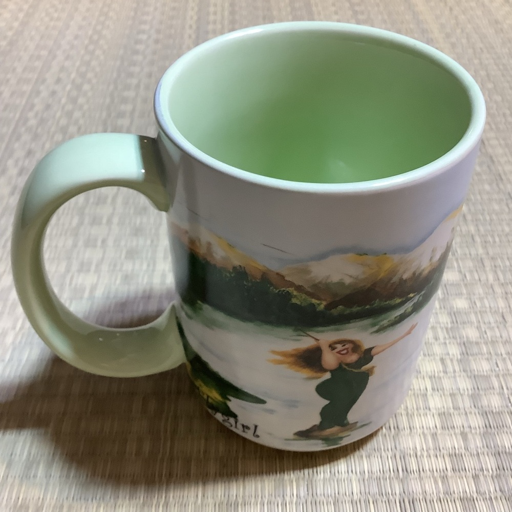 Jill Neal's Wild Women Collector's Coffee Mug Flygirl Fly Fishing Girl